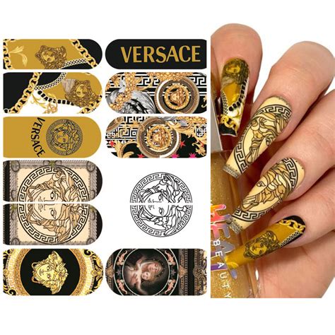 versace nail sticker|Versace Nail Decals .